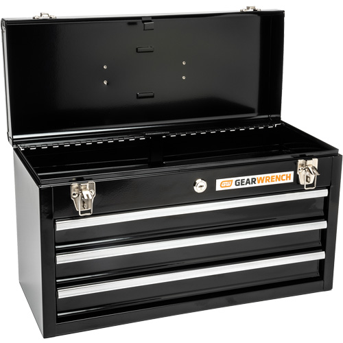 Boîte &agrave; outils portative, 20" la, 3 tiroirs, Noir R.M.G. Prévention