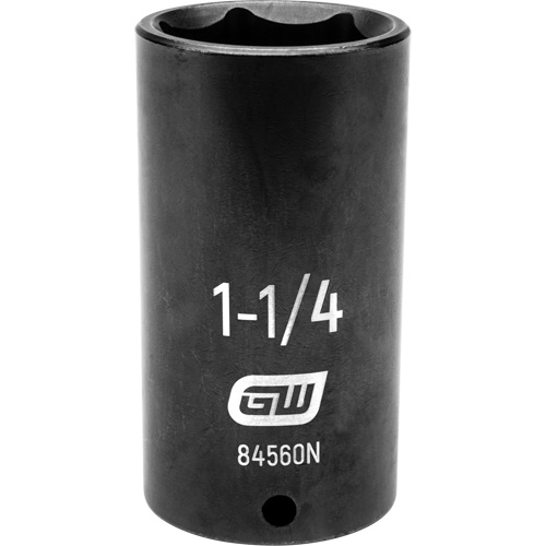 SAE Socket, Impact, 1-1/4", 1/2" Drive, 6 Points, Deep R.M.G. Prévention