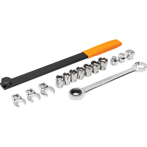 Ensemble d'outils &agrave; rochet avec ceinture serpentine 15 mcx R.M.G. Prévention
