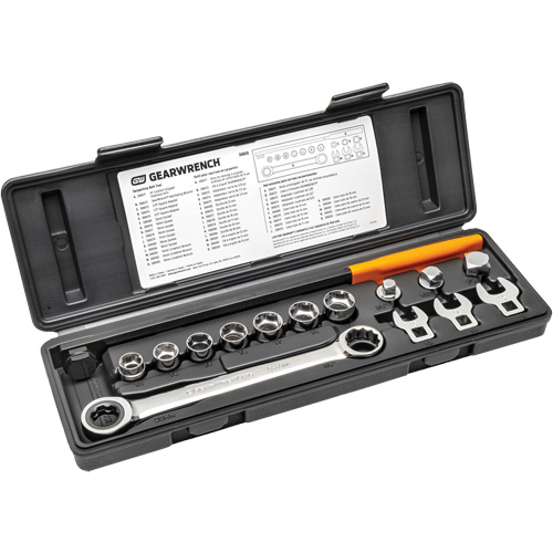 Ensemble d'outils &agrave; rochet avec ceinture serpentine 15 mcx R.M.G. Prévention