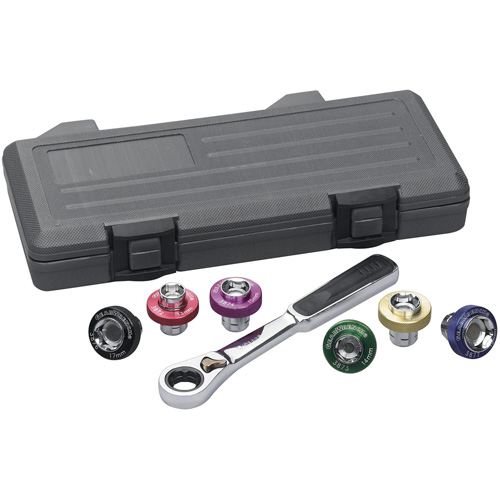6 Point Magnetic Oil Drain Plug Metric Socket Set, 7 Pieces, 3/8" Drive Size R.M.G. Prévention