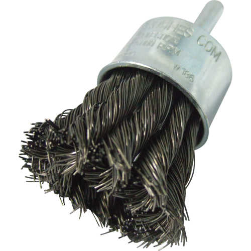 Brosses mont&eacute;es &agrave; fils nou&eacute;s, 1" dia., dia. Des fils 0,014", Tige 1/4" R.M.G. Prévention