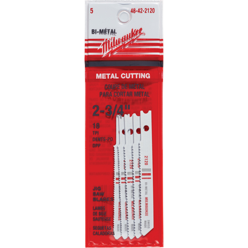 Lames de scie sauteuse, Bim&eacute;tal, Tige en U, 2-3/4" lo, 18 dents par pouce R.M.G. Prévention