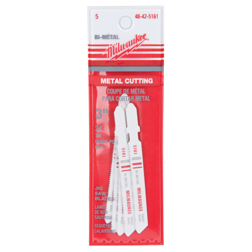 Lame de scie sauteuse, Bim&eacute;tal, Tige en T, 3" lo, 24 dents par pouce R.M.G. Prévention