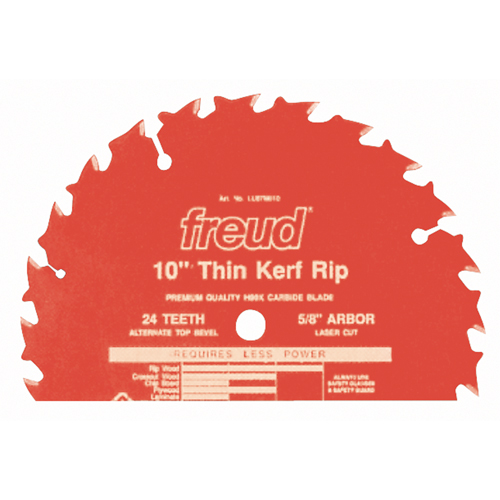 Lames de scie industrielle TCS - refente/coupe en travers &agrave; voie &eacute;troite, 10", 24 dents, Pour Bois R.M.G. Prévention