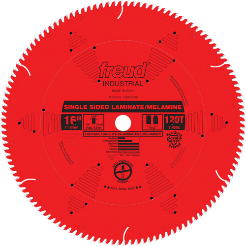Lames de scie industrielle TCS pour panneaux de particules, 16", 128 dents, Pour Stratifi&eacute; R.M.G. Prévention