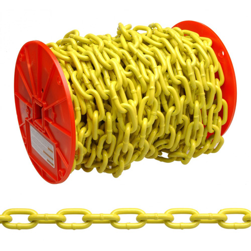 Proof Coil Chain, Low Carbon Steel, 1/4" x 60' (18.3 m) L, Grade 30, 1300 lbs. (0.65 tons) Load Capacity R.M.G. Prévention