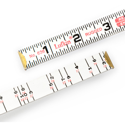 Red End&reg; Brick Mason Rule, 6' L, Wood, 1/16" Graduations R.M.G. Prévention