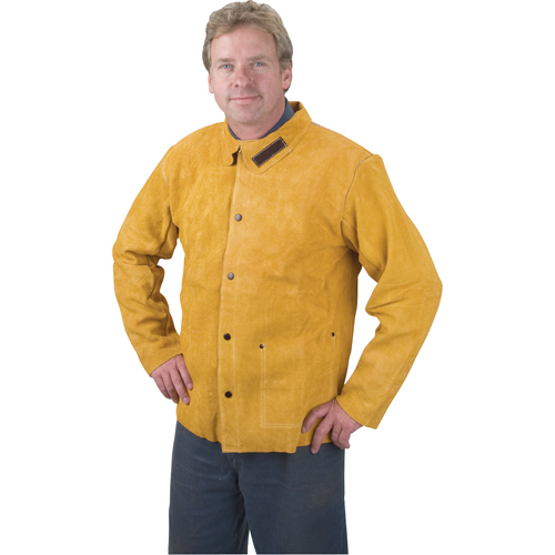 Welding Jacket, Leather, Medium, Golden Brown R.M.G. Prévention
