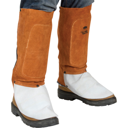 Leather Spats, 14" L, Lava Brown R.M.G. Prévention