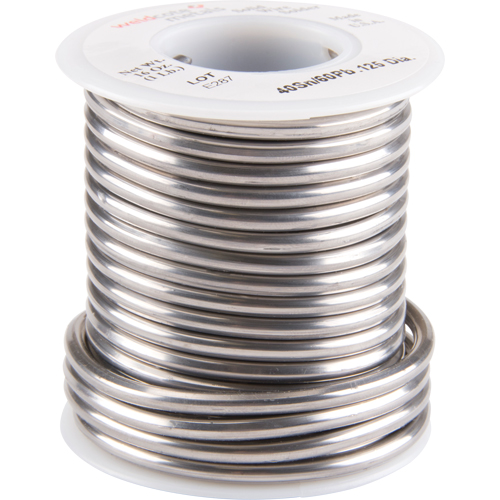 Common Solder, Lead-Based, 40% Tin 60% Lead, Solid Core, 0.125" Dia. R.M.G. Prévention