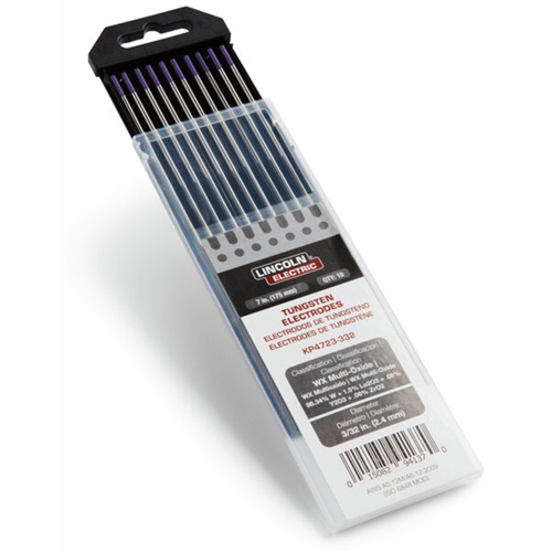 &eacute;lectrodes de tungst&egrave;ne de premi&egrave;re qualit&eacute; WX Multi-Oxide, 3/32" dia. x 7" lo R.M.G. Prévention