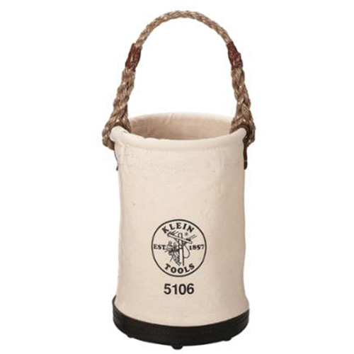 Seau &agrave; paroi droite, 14" h, Toile, Beige R.M.G. Prévention