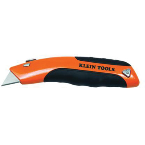 Couteau utilitaire r&eacute;tractable Klein-Kurve, Acier inoxydable, Robuste, Prise en Caoutchouc R.M.G. Prévention