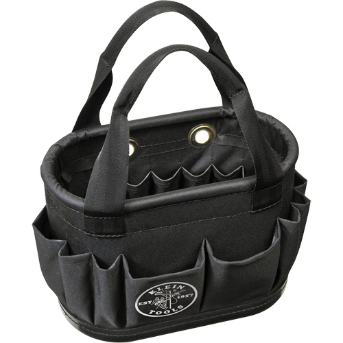 Seau a&eacute;rien &agrave; corps dur avec 29 poches, 14" lo x 10" h, Polyester, Noir R.M.G. Prévention