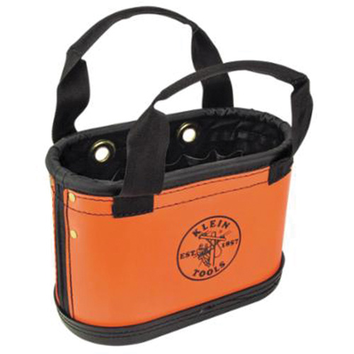 Seau ovale &agrave; coque rigide, 14" lo x 7" la x 10" h, Plastique, Orange R.M.G. Prévention