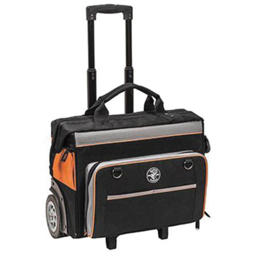 Sac &agrave; outils roulant Tradesman Pro, Polyester balistique, 24 pochettes, Noir/Orange R.M.G. Prévention
