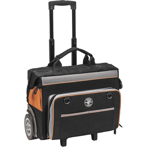 Sac &agrave; outils roulant Tradesman Pro, Polyester balistique, 24 pochettes, Noir/Orange R.M.G. Prévention