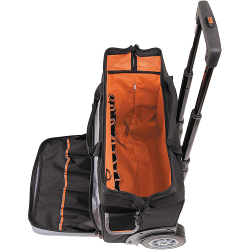 Sac &agrave; outils roulant Tradesman Pro, Polyester balistique, 24 pochettes, Noir/Orange R.M.G. Prévention