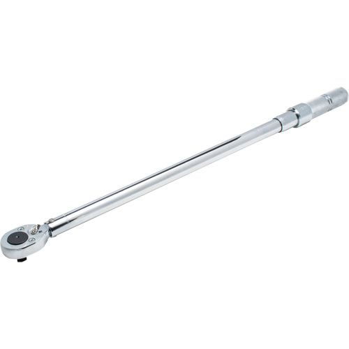 Ratcheting Head Micrometer Torque Wrench, Click, 1/2" Square Drive, 50 - 250 lbf. Ft R.M.G. Prévention