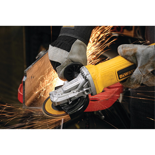 Paddle Switch Small Angle Grinder, 4-1/2", 120 V, 9 A, 12000 RPM R.M.G. Prévention