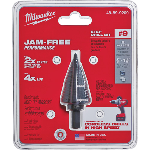 Foret &eacute;tag&eacute; no 9, 7/8" - 1-1/8", Acier rapide R.M.G. Prévention