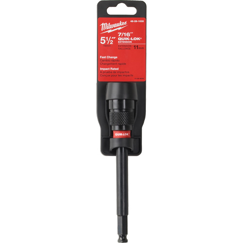Rallonge de foret &agrave; percussion Quik-Lok, Diam&egrave;tre max. de 7/16", Longeur de 5-1/2", Tige 7/16" R.M.G. Prévention