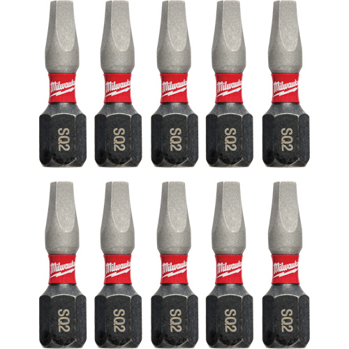Shockwave Impact Insert Bits, Square, #2, 1/4" Drive R.M.G. Prévention