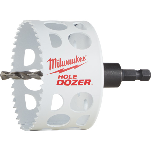 Scie-cloche Hole Dozer avec arbre, 3", Profondeur de la coupe 1-5/8", Bim&eacute;tal R.M.G. Prévention