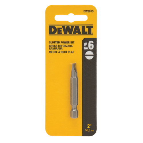 Embout de tournevis, Fente, Embout #6, Prise 1/4", Longueur 2" R.M.G. Prévention