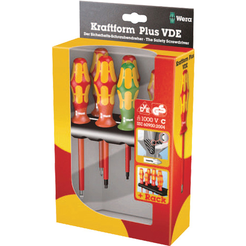 Jeu de tournevis isol&eacute;s 160 i / 168 i /6 VDE, 1000 V, 6 M R.M.G. Prévention