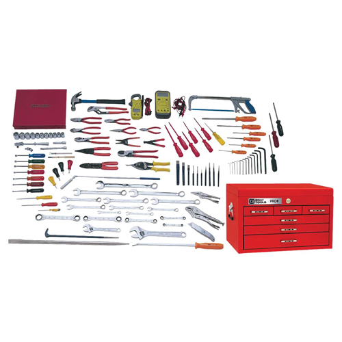 Electricians Master Set With Top Chest, 114 Pieces R.M.G. Prévention