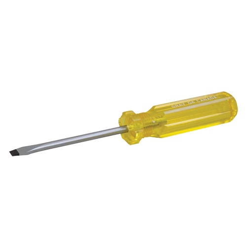Slotted Screwdriver, 1/2", 16-3/4" L, Plastic Handle R.M.G. Prévention