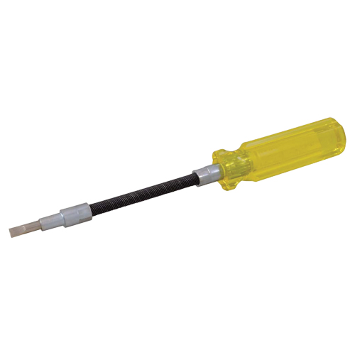Tournevis &agrave; fente flexible, Tige de 3/16", Ronde, 7-1/2" lo, Prise en Plastique R.M.G. Prévention
