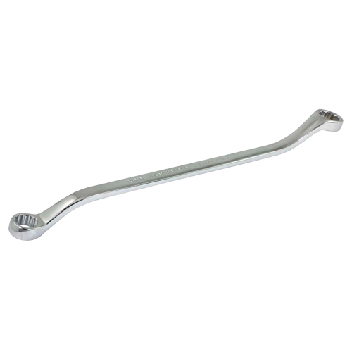 Box End Wrench, 12 Point, 10 mm x 11 mm, 15° Offset, Chrome Finish R.M.G. Prévention