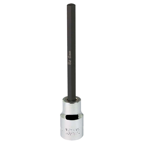 Extra Long Bit  Socket, 6 mm x 4" L, 3/8" Drive R.M.G. Prévention