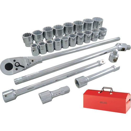 Socket & Attachment Set, 26 Pcs, 3/4" Drive Size R.M.G. Prévention