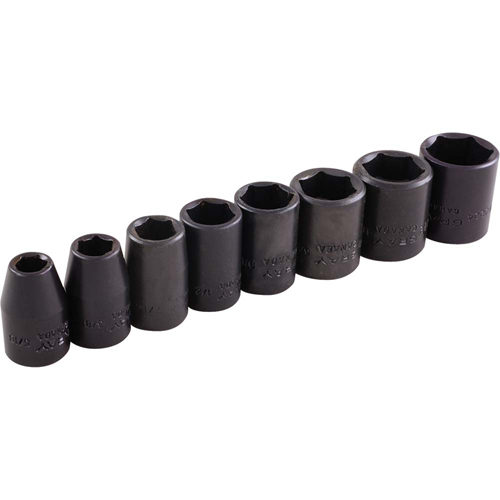 Socket Set, 8 Pcs, Impact, 3/8" Drive Size R.M.G. Prévention