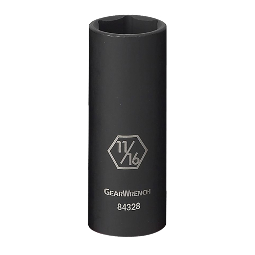 Socket, Impact, 5/16", 3/8" Drive, 6 Points, Deep R.M.G. Prévention