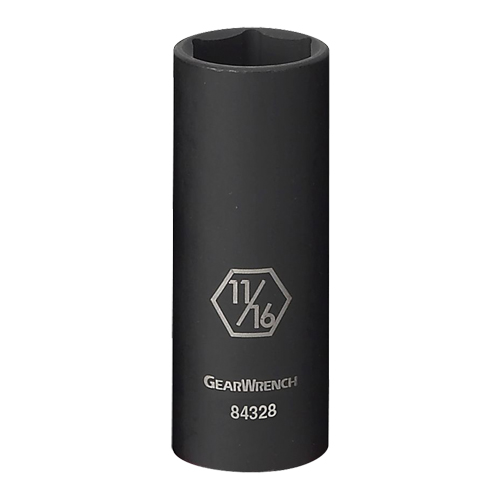 Socket, Impact, 9/16", 3/8" Drive, 6 Points, Deep R.M.G. Prévention