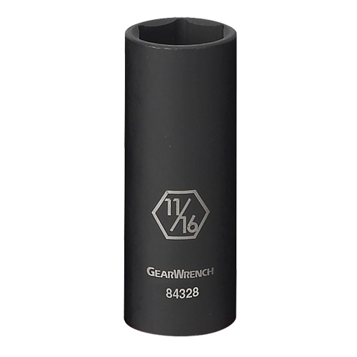 Socket, Impact, 11/16", 3/8" Drive, 6 Points, Deep R.M.G. Prévention