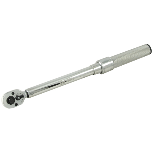 Micrometer Torque Wrench, Click, 3/8" Square Drive, 30 - 250 in-lbs. R.M.G. Prévention