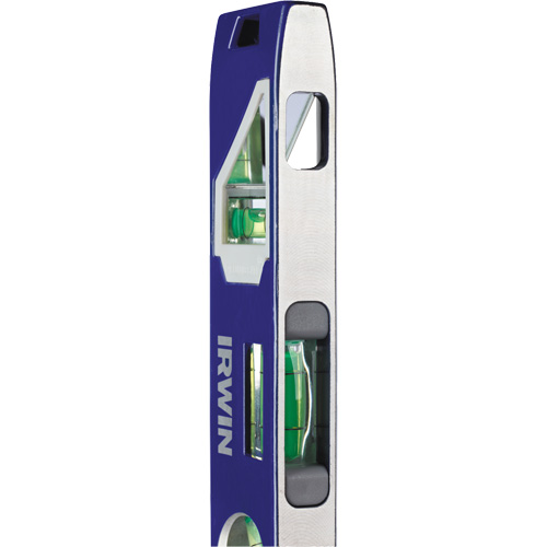 Niveau torpille robuste de s&eacute;rie 250, 9" lo, Aluminium, 4 fioles, Magn&eacute;tique R.M.G. Prévention