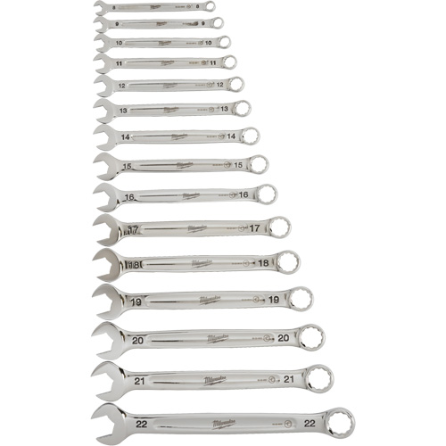Wrench Set, Combination, 15 Pieces, Metric R.M.G. Prévention