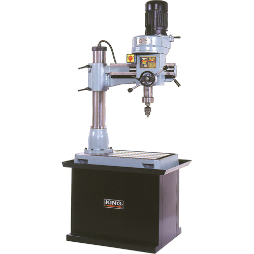 Radial Drilling Machine, 1/2" Chuck, 5 Speed(s), 21-5/8" W X 19-5/8" L, #3 Morse R.M.G. Prévention
