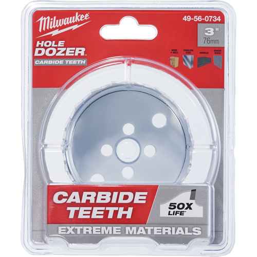 Hole Dozer Saw with Carbide Teeth, 3", 1-63/100" Depth of Cut, Carbide R.M.G. Prévention