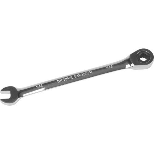SAE Ratcheting Combination Wrench, 12 Point, 1/4", Chrome Finish R.M.G. Prévention