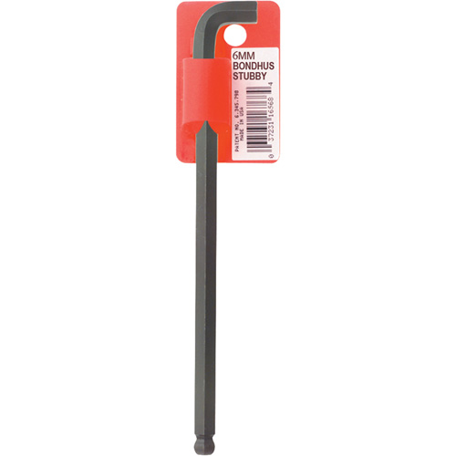 Long-Arm Hex Key Wrench, Ball End, 6 mm x 139 mm L, L Shape R.M.G. Prévention