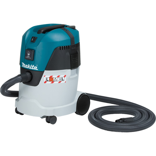 L Class Push & Clean Compact Dust Extractor, Wet-Dry, 1.34 HP, 6.6 US Gal. (25 Litres) R.M.G. Prévention