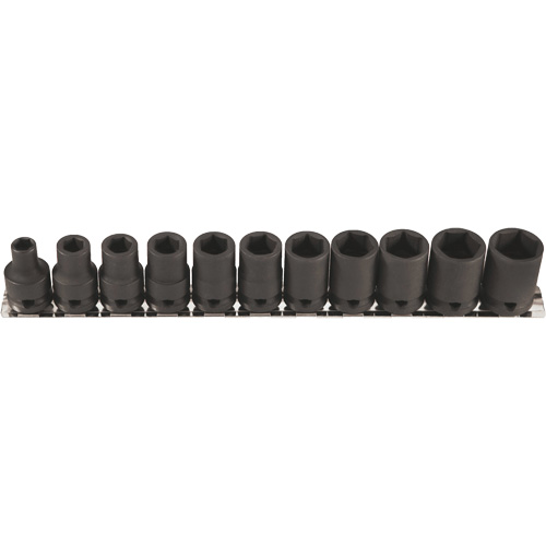 Jeu de douilles &agrave; paroi mince, 11 Mcx, Chocs, Prise de 3/8" R.M.G. Prévention